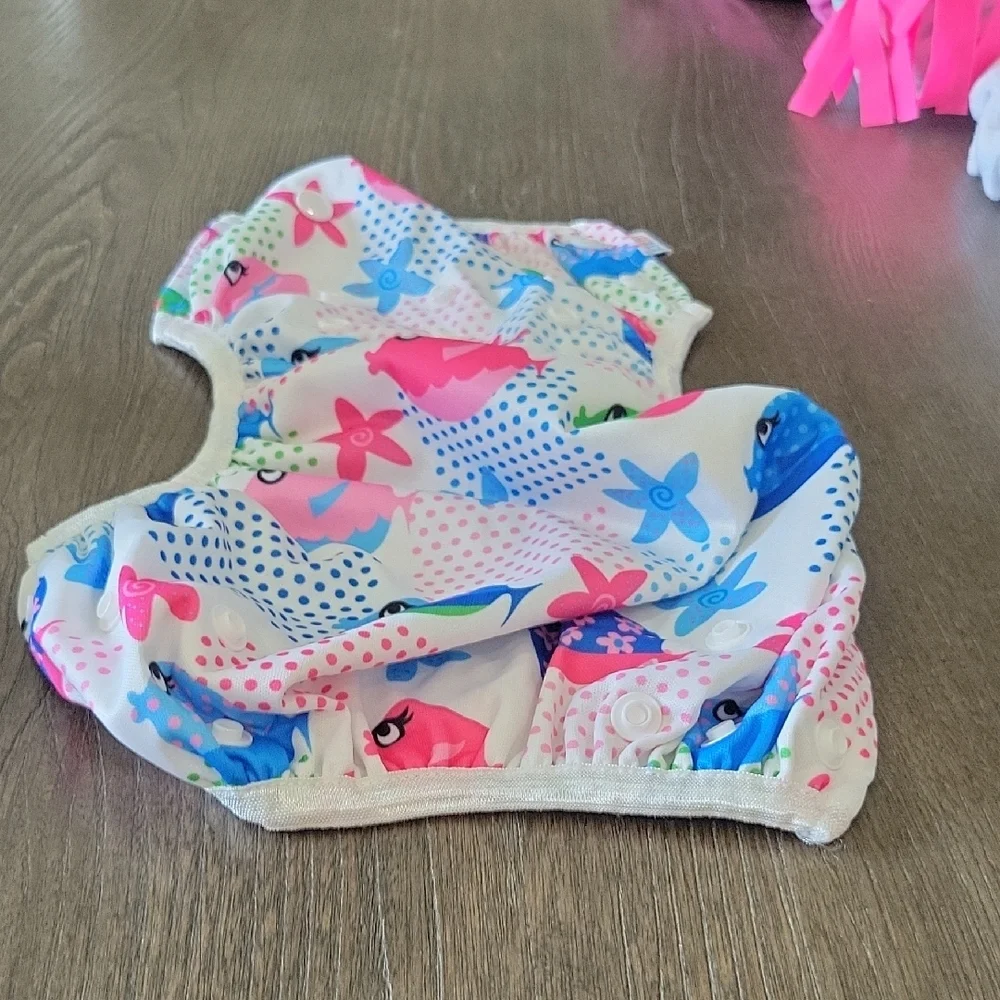 Blue and White Polka Dot Diaper Cover with Soft Fabric (Set Of 2)